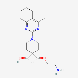 molecular formula C19H30N4O2 B5650954 rel-(1R,3S)-3-(2-aminoethoxy)-7-(4-methyl-5,6,7,8-tetrahydro-2-quinazolinyl)-7-azaspiro[3.5]nonan-1-ol dihydrochloride 