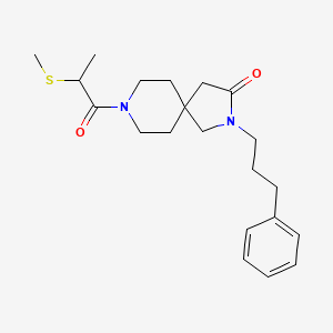 molecular formula C21H30N2O2S B5650960 8-[2-(methylthio)propanoyl]-2-(3-phenylpropyl)-2,8-diazaspiro[4.5]decan-3-one 