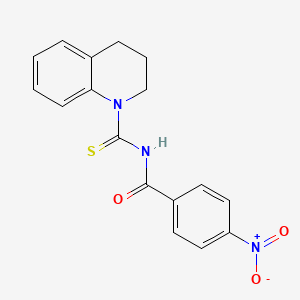 molecular formula C17H15N3O3S B5650962 N-(3,4-dihydro-1(2H)-quinolinylcarbonothioyl)-4-nitrobenzamide 