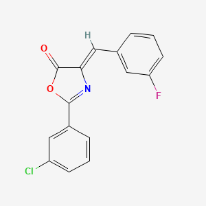 molecular formula C16H9ClFNO2 B5651023 2-(3-chlorophenyl)-4-(3-fluorobenzylidene)-1,3-oxazol-5(4H)-one 
