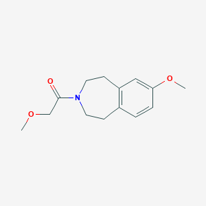 molecular formula C14H19NO3 B5651034 7-methoxy-3-(methoxyacetyl)-2,3,4,5-tetrahydro-1H-3-benzazepine 