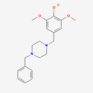 molecular formula C20H26N2O3 B5651037 4-[(4-benzyl-1-piperazinyl)methyl]-2,6-dimethoxyphenol 