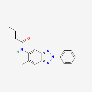 molecular formula C18H20N4O B5651055 N-[6-methyl-2-(4-methylphenyl)-2H-1,2,3-benzotriazol-5-yl]butanamide 