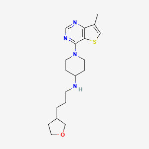1-(7-methylthieno[3,2-d]pyrimidin-4-yl)-N-[3-(tetrahydrofuran-3-yl)propyl]piperidin-4-amine