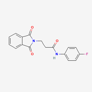 molecular formula C17H13FN2O3 B5651100 3-(1,3-dioxo-1,3-dihydro-2H-isoindol-2-yl)-N-(4-fluorophenyl)propanamide 
