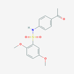 molecular formula C16H17NO5S B5651124 N-(4-acetylphenyl)-2,5-dimethoxybenzenesulfonamide 