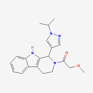 molecular formula C20H24N4O2 B5651147 1-(1-isopropyl-1H-pyrazol-4-yl)-2-(methoxyacetyl)-2,3,4,9-tetrahydro-1H-beta-carboline 