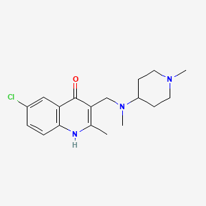 6-chloro-2-methyl-3-{[methyl(1-methyl-4-piperidinyl)amino]methyl}-4-quinolinol