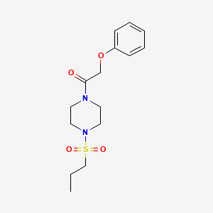 molecular formula C15H22N2O4S B5651187 1-(phenoxyacetyl)-4-(propylsulfonyl)piperazine 