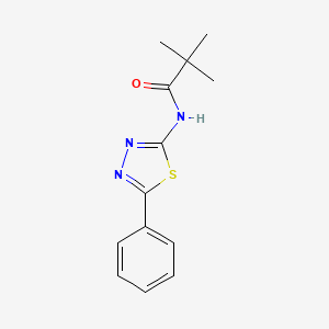 molecular formula C13H15N3OS B5651232 2,2-dimethyl-N-(5-phenyl-1,3,4-thiadiazol-2-yl)propanamide 