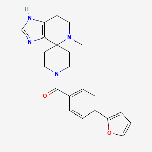 molecular formula C22H24N4O2 B5651238 1'-[4-(2-furyl)benzoyl]-5-methyl-1,5,6,7-tetrahydrospiro[imidazo[4,5-c]pyridine-4,4'-piperidine] 