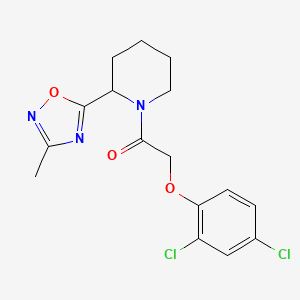 molecular formula C16H17Cl2N3O3 B5651270 1-[(2,4-dichlorophenoxy)acetyl]-2-(3-methyl-1,2,4-oxadiazol-5-yl)piperidine 