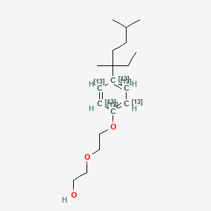 molecular formula C19H32O3 B565129 4-(3',6'-Dimethyl-3'-heptyl)phenol diethoxylate-13C6 CAS No. 1173019-36-7