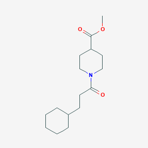 molecular formula C16H27NO3 B5651294 methyl 1-(3-cyclohexylpropanoyl)-4-piperidinecarboxylate 