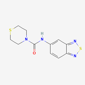 molecular formula C11H12N4OS2 B5651301 N-2,1,3-benzothiadiazol-5-yl-4-thiomorpholinecarboxamide 