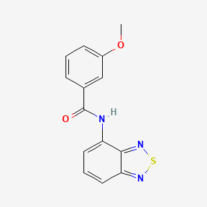 molecular formula C14H11N3O2S B5651303 N-2,1,3-benzothiadiazol-4-yl-3-methoxybenzamide 