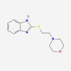 molecular formula C13H17N3OS B5651335 2-{[2-(4-morpholinyl)ethyl]thio}-1H-benzimidazole 