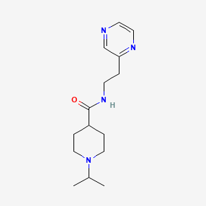 molecular formula C15H24N4O B5651345 1-isopropyl-N-[2-(2-pyrazinyl)ethyl]-4-piperidinecarboxamide 