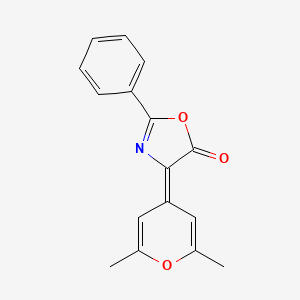4-(2,6-dimethyl-4H-pyran-4-ylidene)-2-phenyl-1,3-oxazol-5(4H)-one
