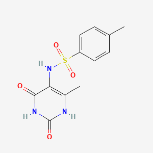molecular formula C12H13N3O4S B5651416 N-(2,4-dihydroxy-6-methyl-5-pyrimidinyl)-4-methylbenzenesulfonamide 