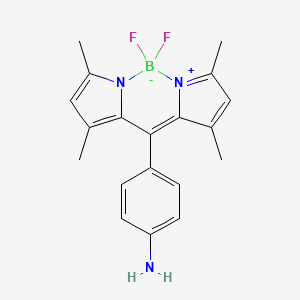 molecular formula C19H20BF2N3 B565144 8-(4-Anilino) Bodipy CAS No. 321895-93-6