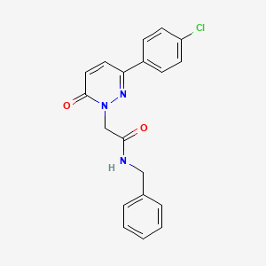 molecular formula C19H16ClN3O2 B5651441 N-benzyl-2-[3-(4-chlorophenyl)-6-oxo-1(6H)-pyridazinyl]acetamide 