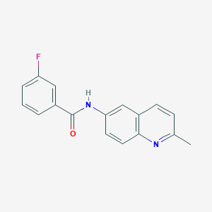 molecular formula C17H13FN2O B5651446 3-fluoro-N-(2-methyl-6-quinolinyl)benzamide 