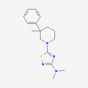 molecular formula C16H22N4S B5651447 N,N-dimethyl-5-(3-methyl-3-phenylpiperidin-1-yl)-1,2,4-thiadiazol-3-amine 
