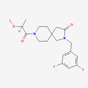 molecular formula C19H24F2N2O3 B5651462 2-(3,5-difluorobenzyl)-8-(2-methoxypropanoyl)-2,8-diazaspiro[4.5]decan-3-one 