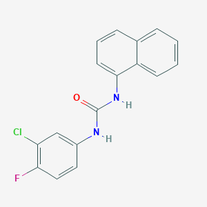 molecular formula C17H12ClFN2O B5651465 N-(3-chloro-4-fluorophenyl)-N'-1-naphthylurea 