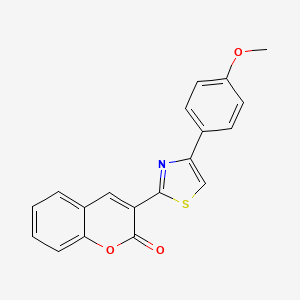 molecular formula C19H13NO3S B5651476 3-[4-(4-methoxyphenyl)-1,3-thiazol-2-yl]-2H-chromen-2-one 