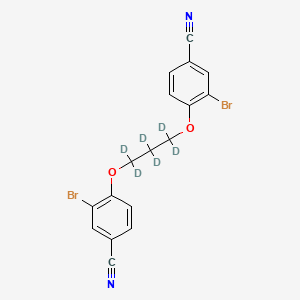 molecular formula C17H12Br2N2O2 B565148 1,3-Bis(2'bromo-4'-cyano-phenoxy)propane-d6 CAS No. 1217121-40-8