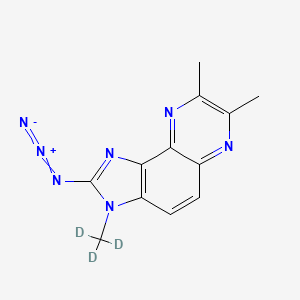 molecular formula C12H11N7 B565149 2-叠氮-3,7,8-三甲基-3H-咪唑并[4,5-f]喹喔啉-d3 CAS No. 1215853-86-3