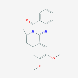 molecular formula C20H20N2O3 B5651490 2,3-dimethoxy-6,6-dimethyl-5,6-dihydro-8H-isoquino[1,2-b]quinazolin-8-one 