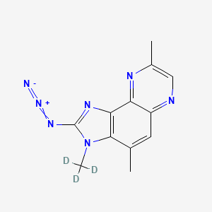 molecular formula C12H11N7 B565150 2-Azido-3,4,8-trimethyl-3H-imidazo[4,5-f]quinoxaline-d3 CAS No. 1215752-55-8