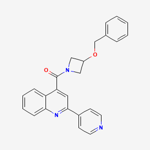molecular formula C25H21N3O2 B5651551 4-{[3-(benzyloxy)-1-azetidinyl]carbonyl}-2-(4-pyridinyl)quinoline 