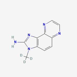 molecular formula C10H9N5 B565156 2-氨基-3-甲基-3H-咪唑并[4,5-f]喹喔啉-d3 CAS No. 1215363-28-2