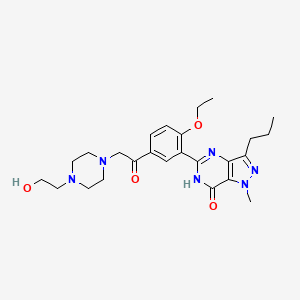 molecular formula C25H34N6O4 B565160 Hydroxyacetildenafil CAS No. 147676-56-0