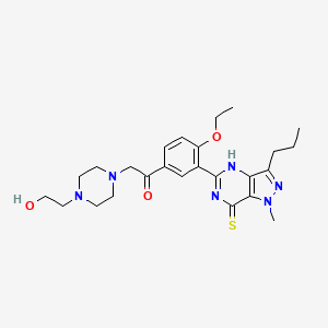 molecular formula C25H34N6O3S B565162 Hydroxythio Acétilfénafil CAS No. 1159977-47-5