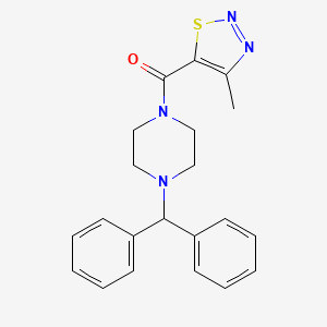 molecular formula C21H22N4OS B5651623 1-(diphenylmethyl)-4-[(4-methyl-1,2,3-thiadiazol-5-yl)carbonyl]piperazine 
