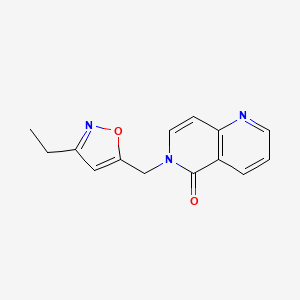 molecular formula C14H13N3O2 B5651677 6-[(3-ethylisoxazol-5-yl)methyl]-1,6-naphthyridin-5(6H)-one 