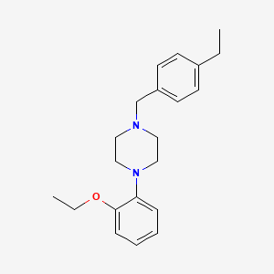 molecular formula C21H28N2O B5651704 1-(2-ethoxyphenyl)-4-(4-ethylbenzyl)piperazine 