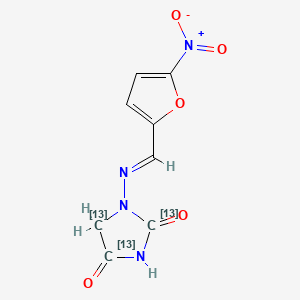 molecular formula C8H6N4O5 B565173 Nitrofurantoin-13C3 CAS No. 1217226-46-4