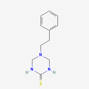 molecular formula C11H15N3S B5651733 5-(2-phenylethyl)-1,3,5-triazinane-2-thione 