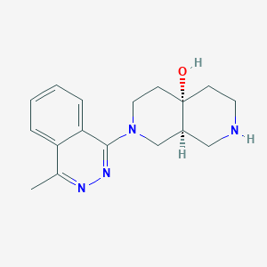 molecular formula C17H22N4O B5651764 rel-(4aS,8aS)-2-(4-methyl-1-phthalazinyl)octahydro-2,7-naphthyridin-4a(2H)-ol dihydrochloride 