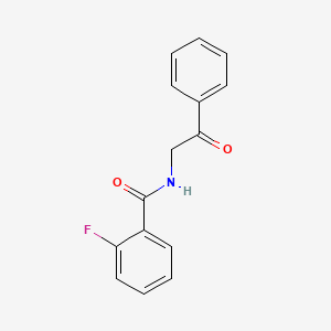 molecular formula C15H12FNO2 B5651766 2-fluoro-N-(2-oxo-2-phenylethyl)benzamide 