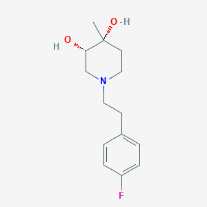 (3S*,4R*)-1-[2-(4-fluorophenyl)ethyl]-4-methylpiperidine-3,4-diol