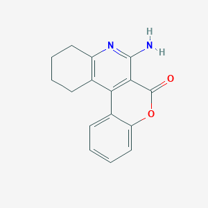 molecular formula C16H14N2O2 B5651807 7-amino-9,10,11,12-tetrahydro-6H-chromeno[3,4-c]quinolin-6-one 
