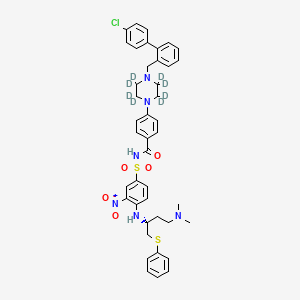 molecular formula C42H45ClN6O5S2 B565181 4-[4-[[2-(4-氯苯基)苯基]甲基]-2,2,3,3,5,5,6,6-八氘代哌嗪-1-基]-N-[4-[[(2R)-4-(二甲氨基)-1-苯基硫代丁-2-基]氨基]-3-硝基苯基]磺酰基苯甲酰胺 CAS No. 1217686-68-4