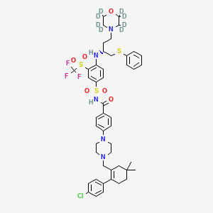 molecular formula C47H55ClF3N5O6S3 B565182 4-[4-[[2-(4-氯苯基)-5,5-二甲基环己烯-1-基]甲基]哌嗪-1-基]-N-[4-[[(2R)-4-(2,2,3,3,5,5,6,6-八氘代吗啉-4-基)-1-苯硫基丁烷-2-基]氨基]-3-(三氟甲磺酰)苯基]磺酰苯甲酰胺 CAS No. 1217620-38-6